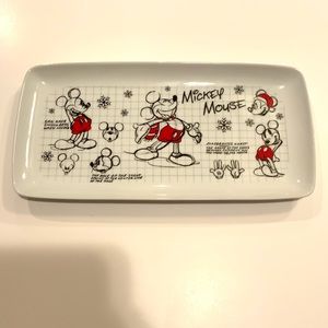 🆕 Disney Christmas Sketchbook stoneware rectangle platter. 13x6.5"
